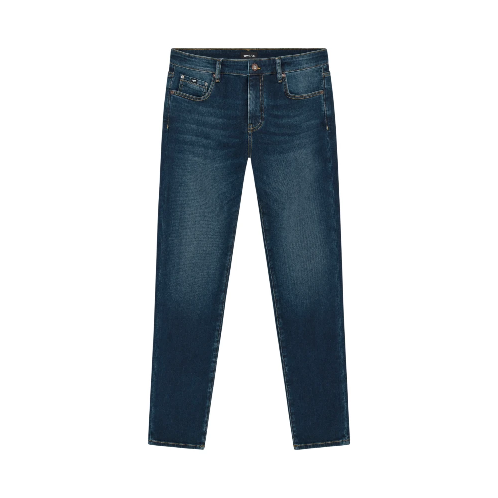 Gas Men's Blue Albert Slim-Fit Jeans - Slim Fit Jeans - W31 - Jeans