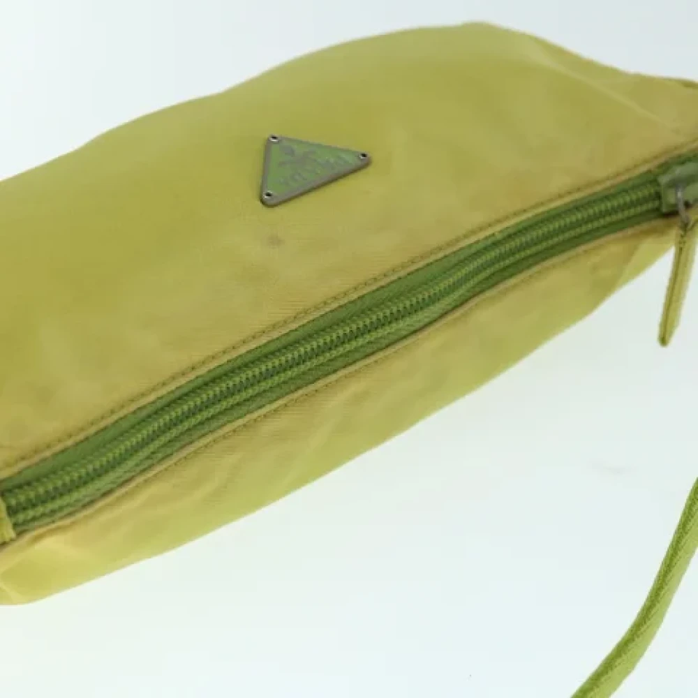 Prada Vintage Pre-owned Nylon pouches Yellow Dames