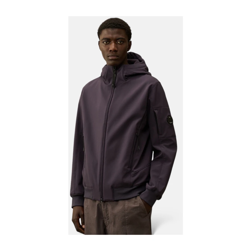 C.P. Company Paarse shell-jack met fleecevoering Purple Heren