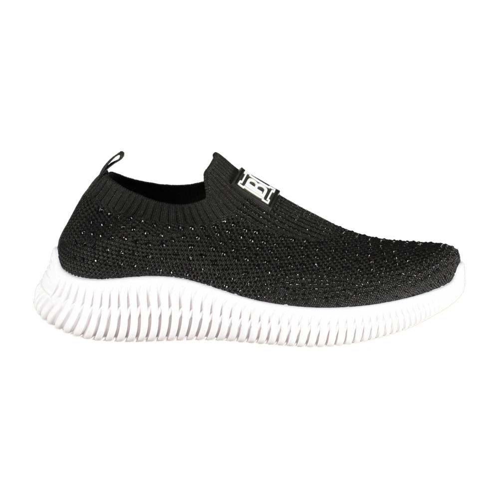 Laura Biagiotti Women's Black Sneakers, 6 Uk, Sports Shoe With Rhinestone Application