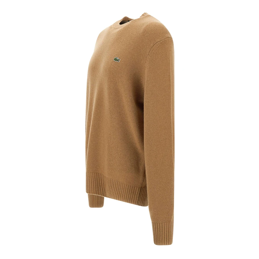 Lacoste Heren Woltrui Bruin Ronde Hals Brown Heren