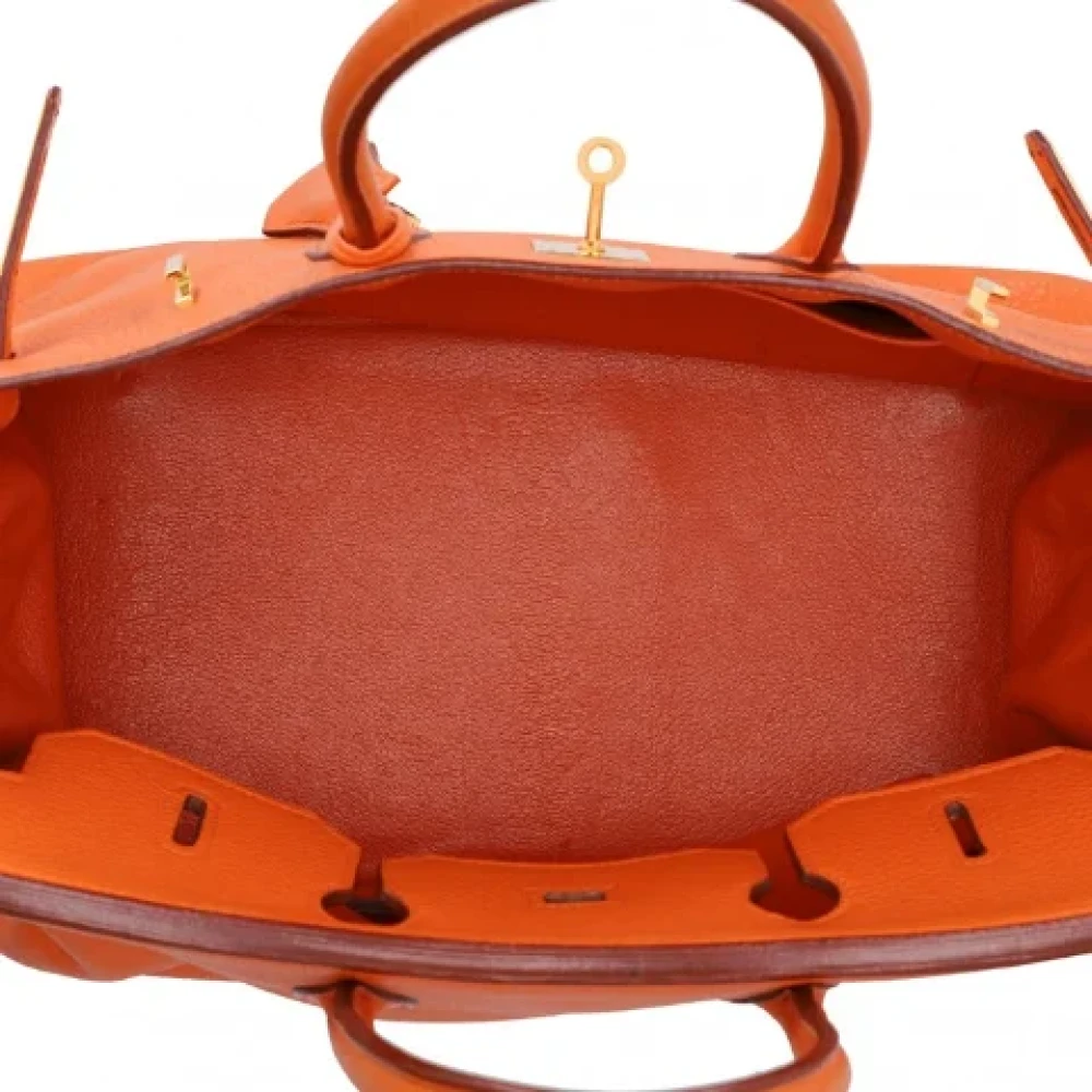 Hermès Vintage Pre-owned Leather handbags Orange Dames