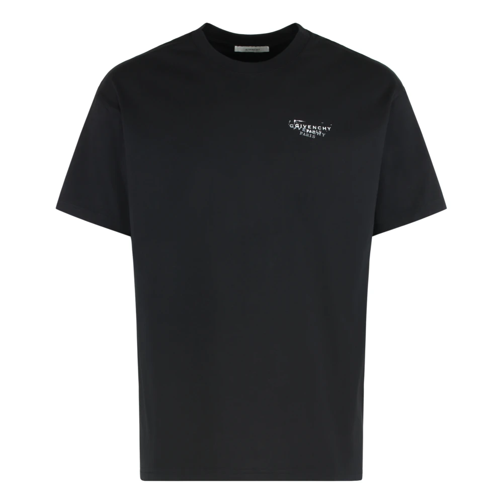 Givenchy Men's Black T-Shirts, M, Cotton T-Shirt With Stamp Print