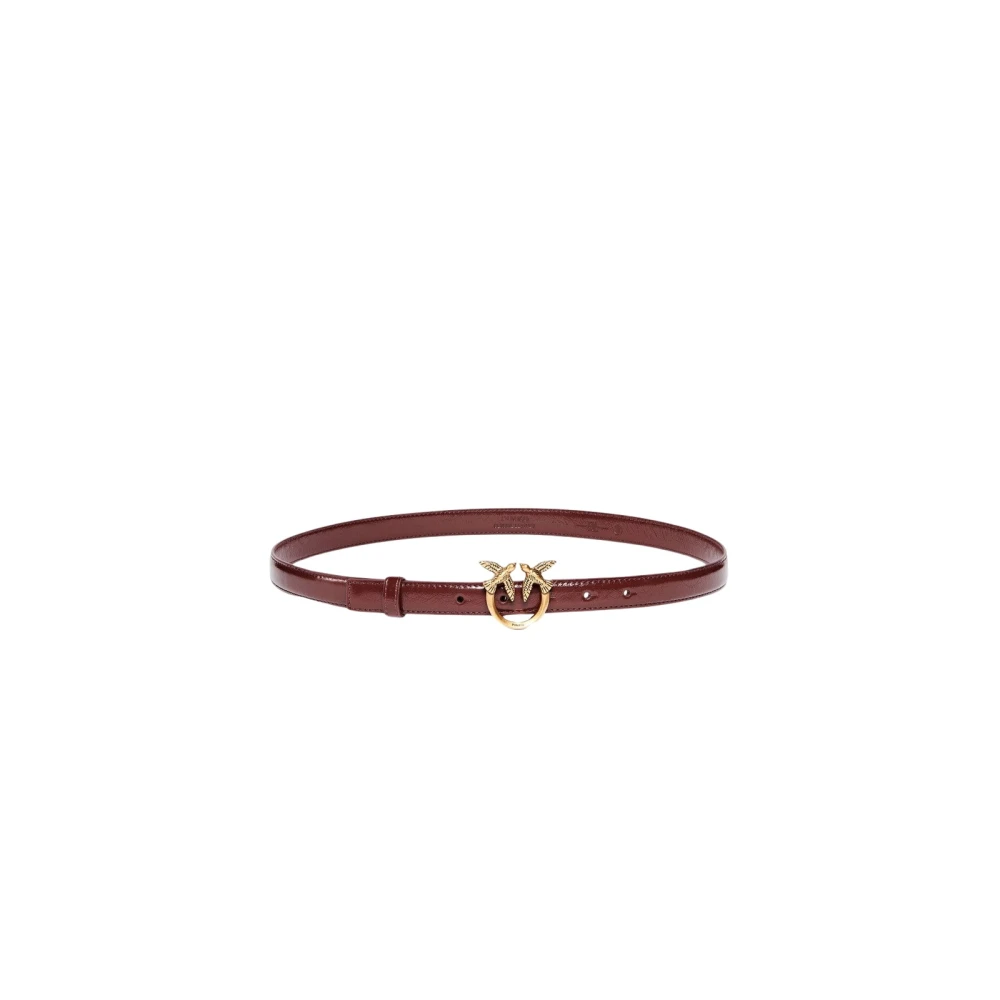 Pinko Women's - Shiny Leather Belt With Love Birds Buckle, 2 Cm - M - Image 3