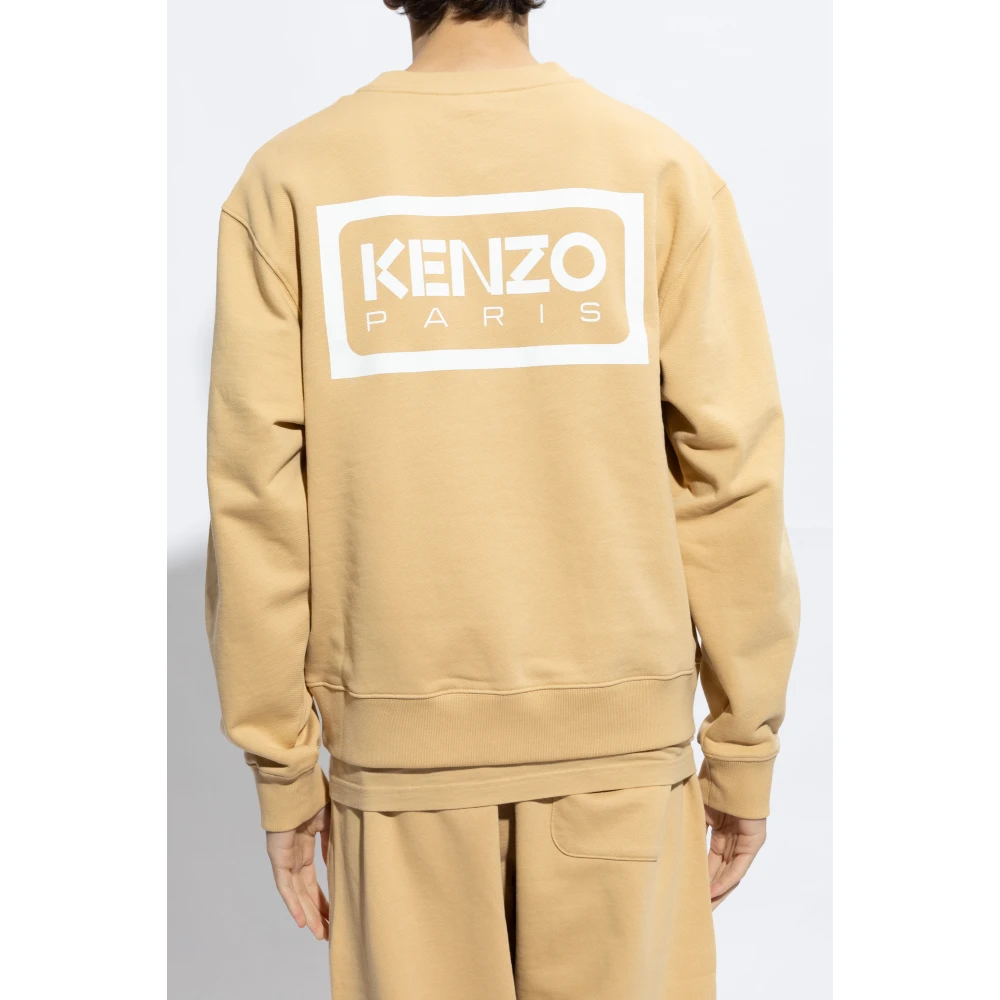 Kenzo Sweatshirt met logo Beige Heren