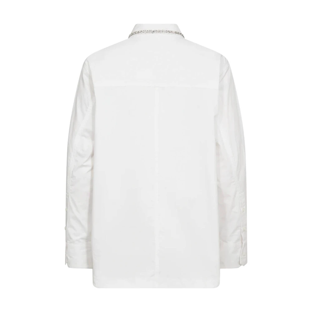 Copenhagen Muse Elegante Muse Blouse met Lange Mouwen White Dames