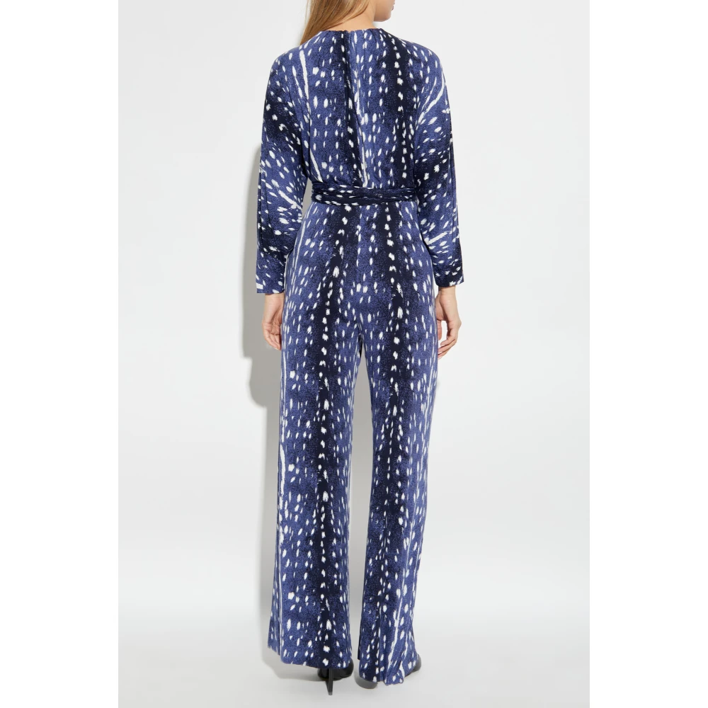 Diane Von Furstenberg Jumpsuit 'Aurelia' Blue Dames