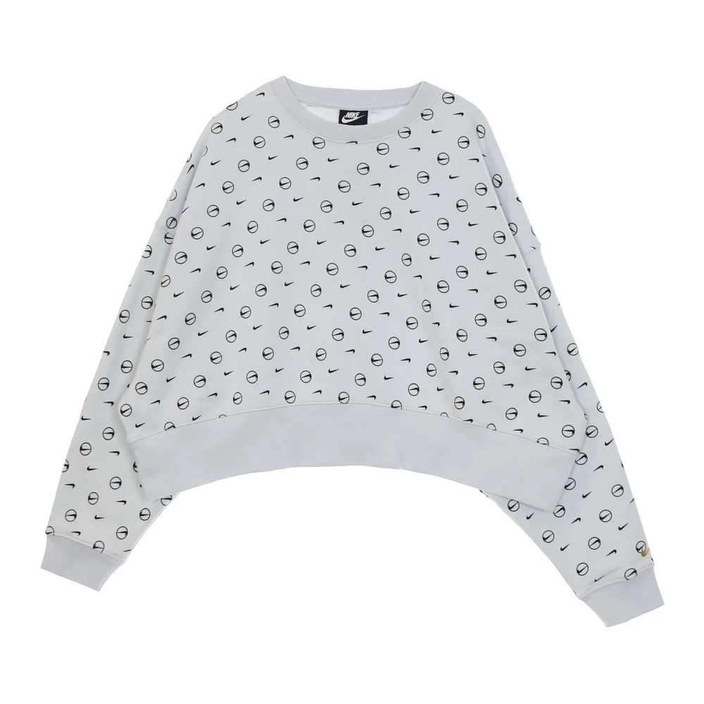 Nike Crewneck Sweatshirt met Allover Print Gray Heren