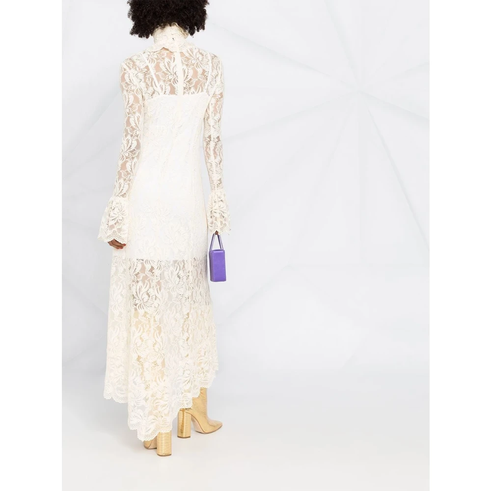 Paco Rabanne Ivoor Lange Jurk Elegante Robe Stijl Beige Dames