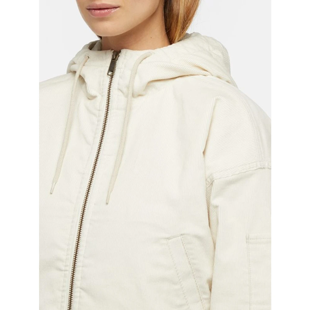 Dickies Corduroy Hooded Coat Beige Dames