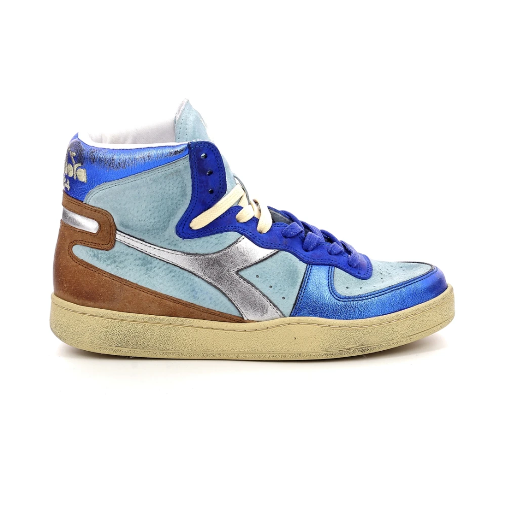 Diadora Metal Pigskin Höga Sneakers Blue, Dam