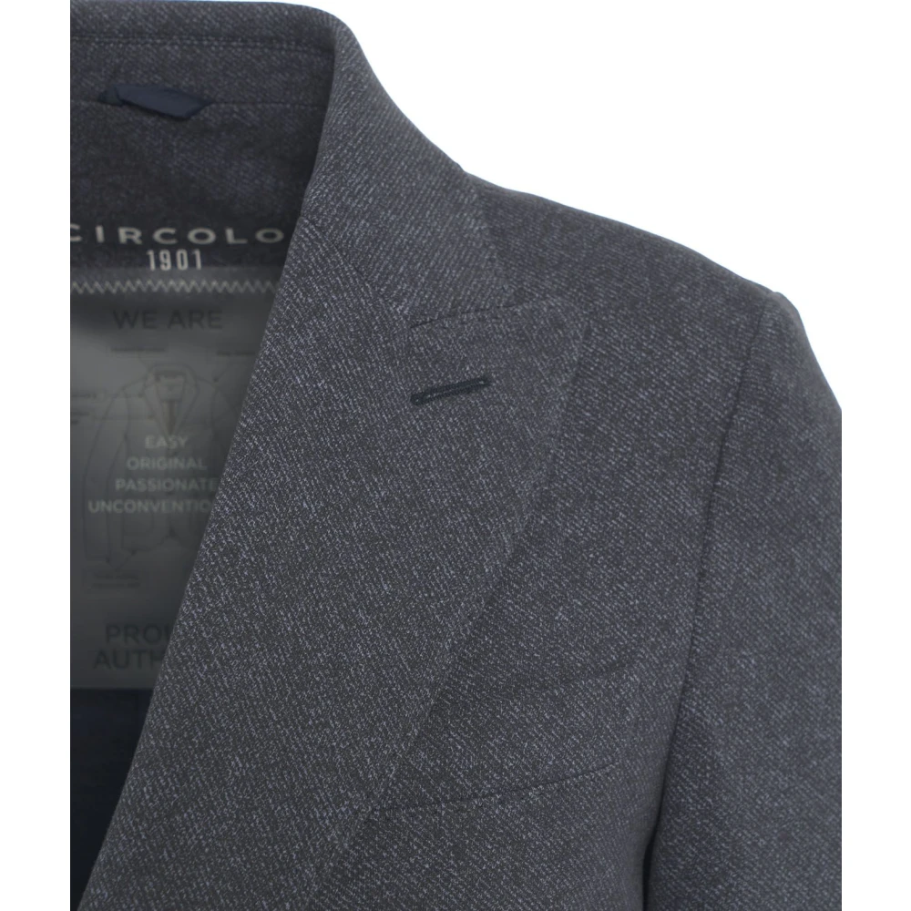 Circolo 1901 Blauwe Blazer voor Mannen Aw24 Gray Heren