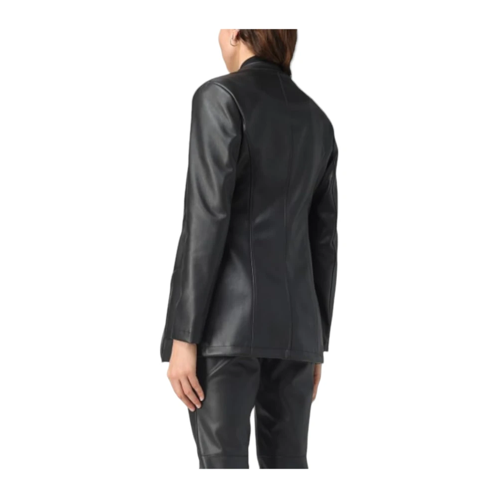 Kaos Damesjas Pi1Le013 Synthetische Stijl Black Dames