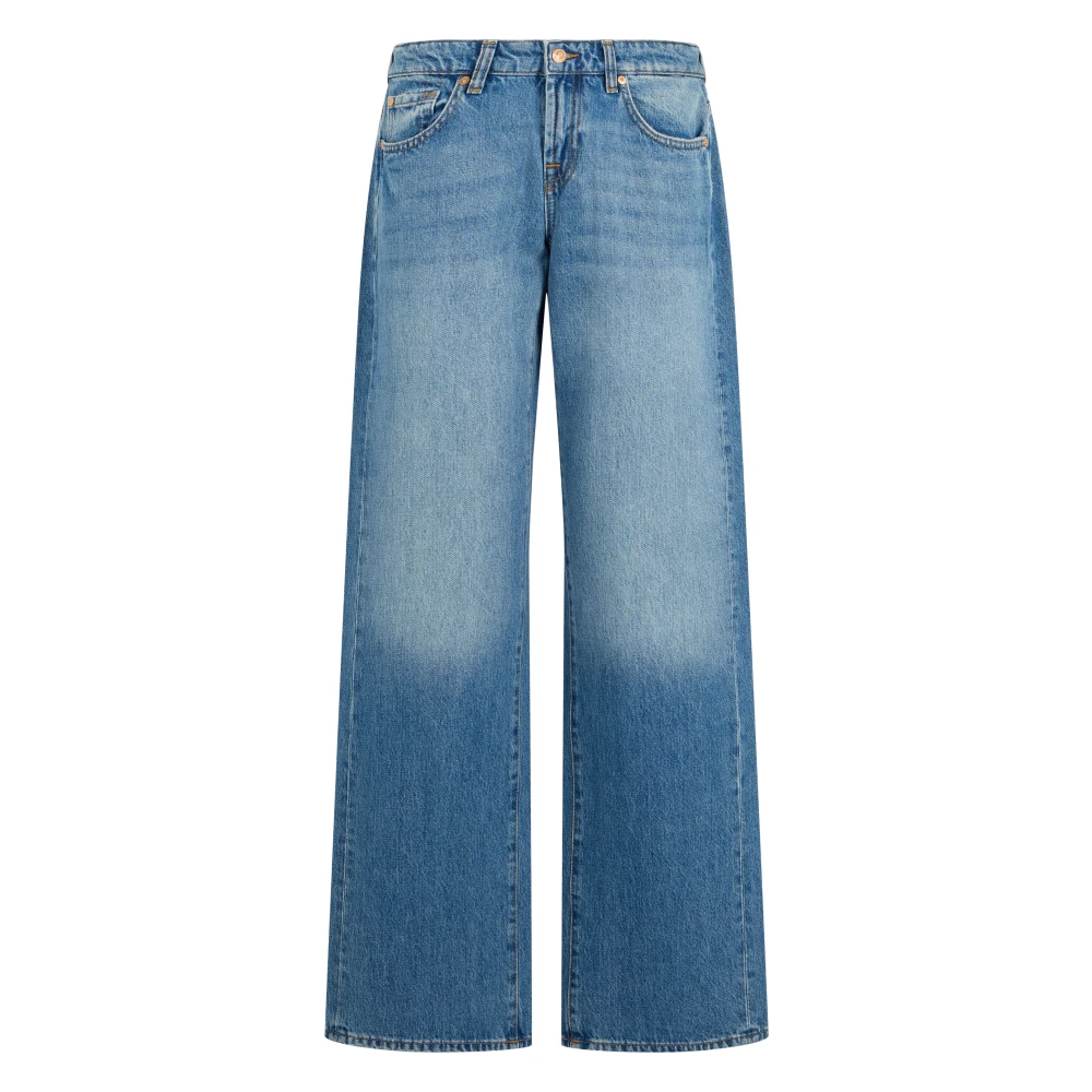 7 For All Mankind Jeans With Wide Legs - Female - Wide Jeans - Blue - W26 - Jeans