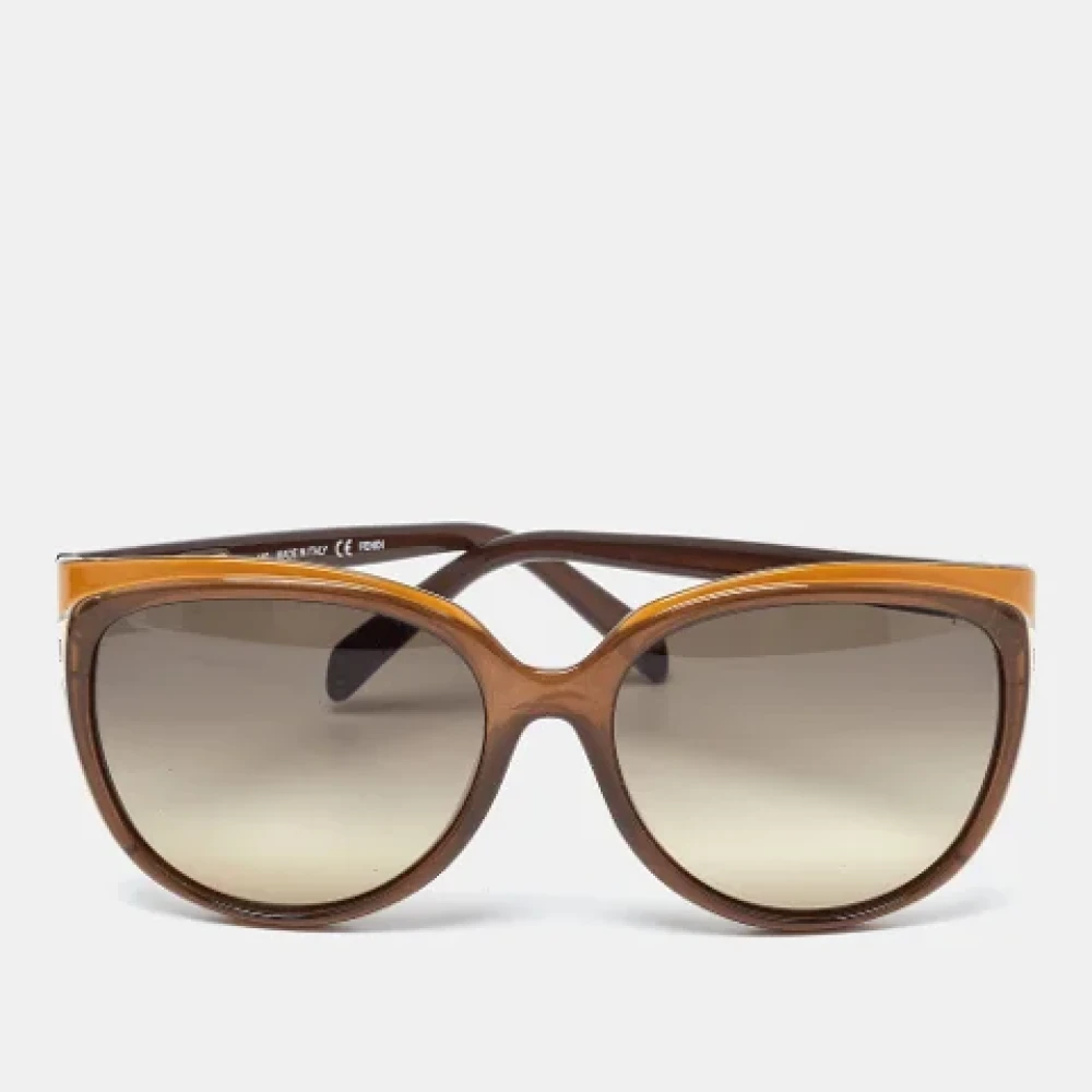 Fendi Vintage Pre-owned Acetate sunglasses Brown Dames