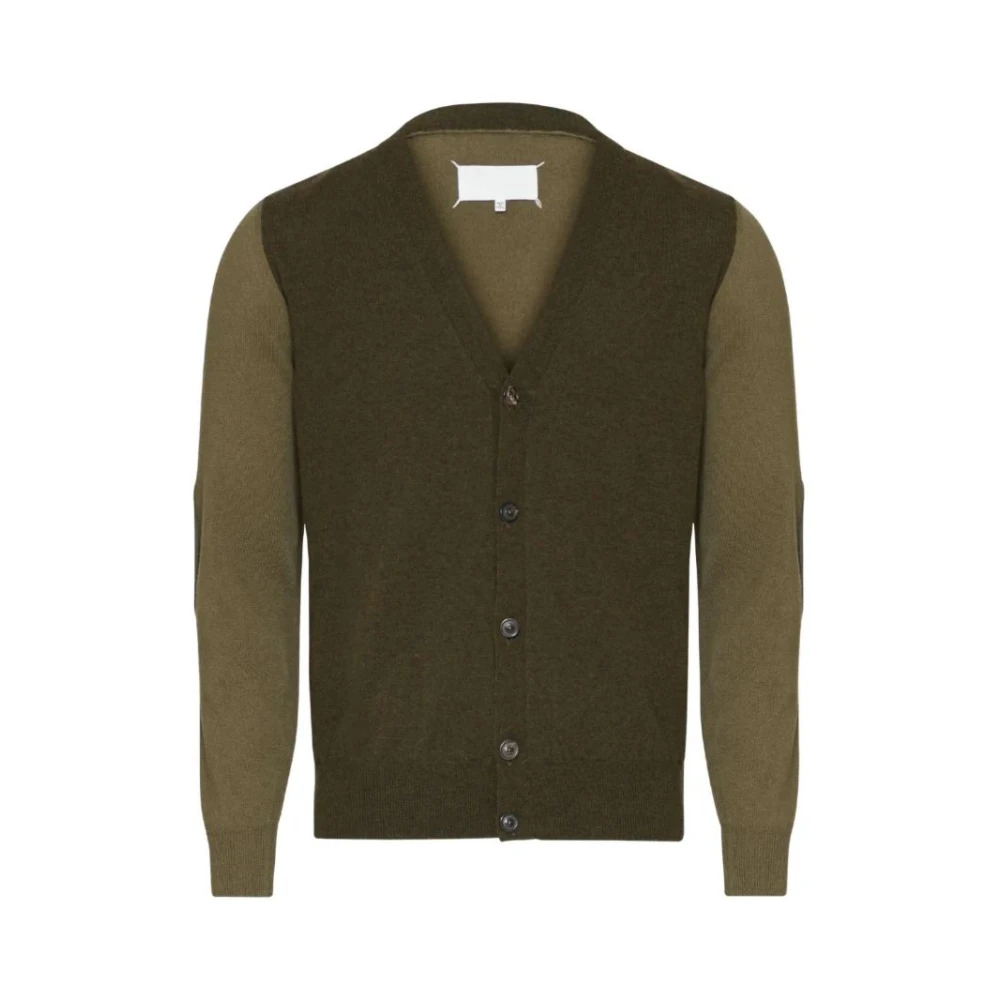 Maison Margiela Men's Green Knit Cardigan - Cardigans - M - Knitwear