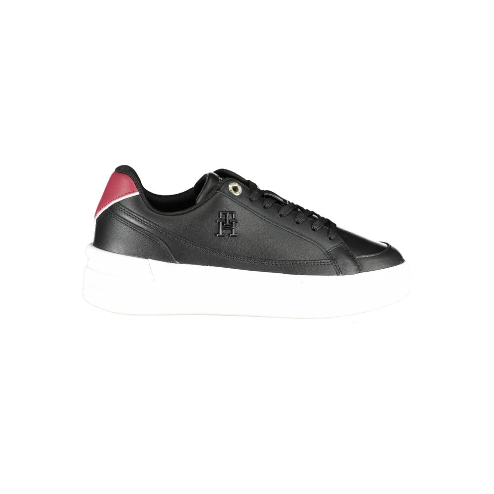 Tommy Hilfiger Women's Black Polyester Sneaker