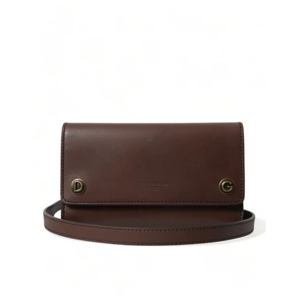 Dolce & Gabbana Pre-owned Fabric crossbody-bags Brown Dames