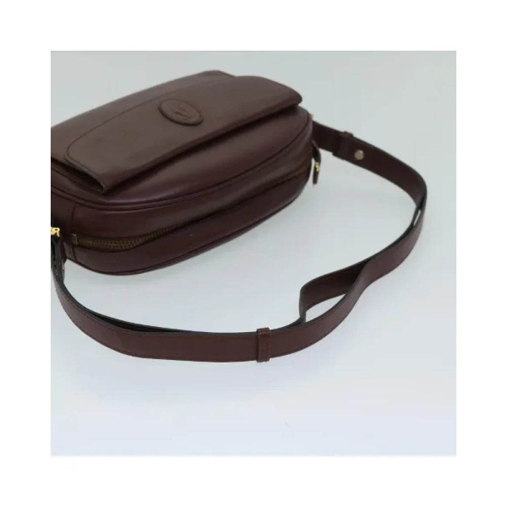 Cartier Vintage Pre-owned Leather shoulder-bags Red Dames
