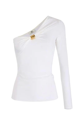 Axelbandslös draperad topp