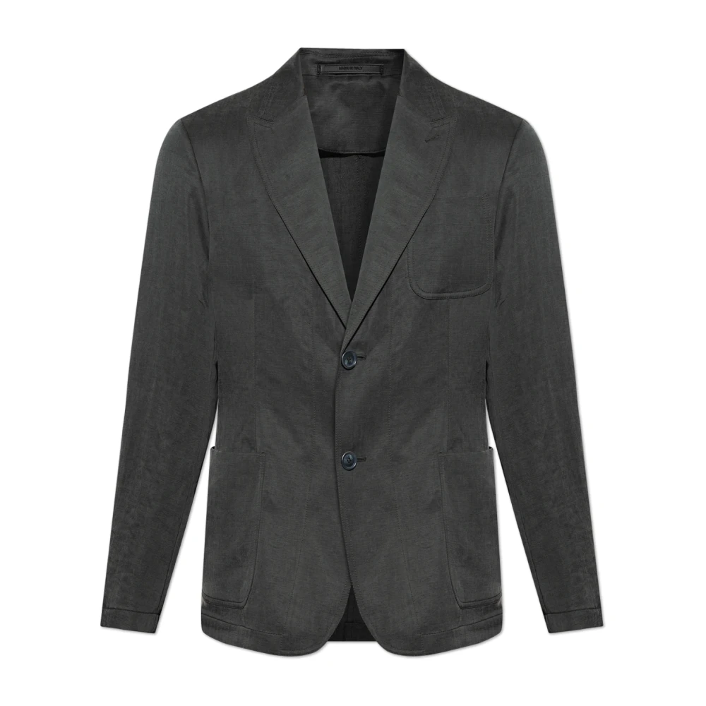 Giorgio Armani Blazer met zakken Gray Heren