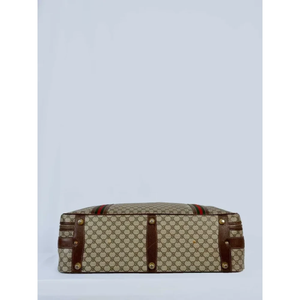 Gucci Vintage Pre-owned Canvas travel-bags Brown Dames
