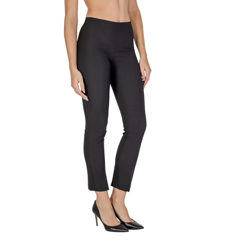 Sandro Ferrone Zwarte Polyester Jeans & Broek Black Dames