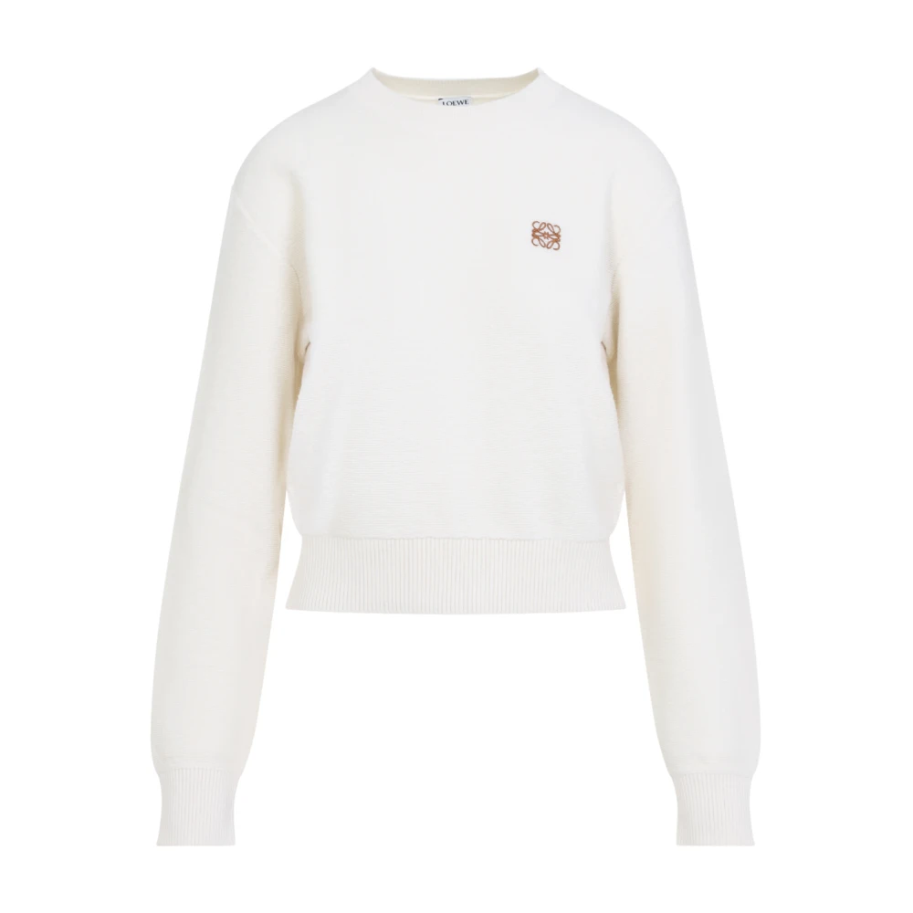 Loewe Anagram Sweater in Ecru Wit White Dames