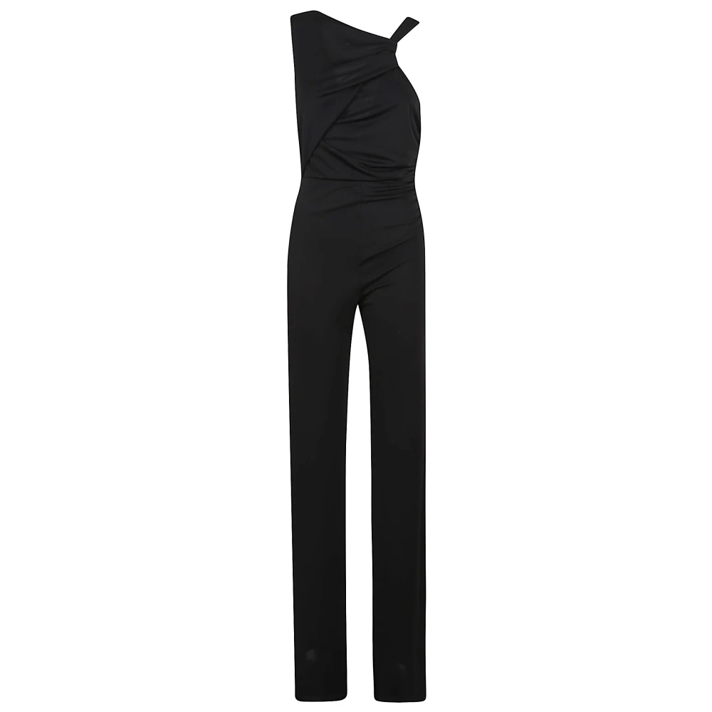 Andamane Zwart Asymmetrische Halslijn Overall Black Dames