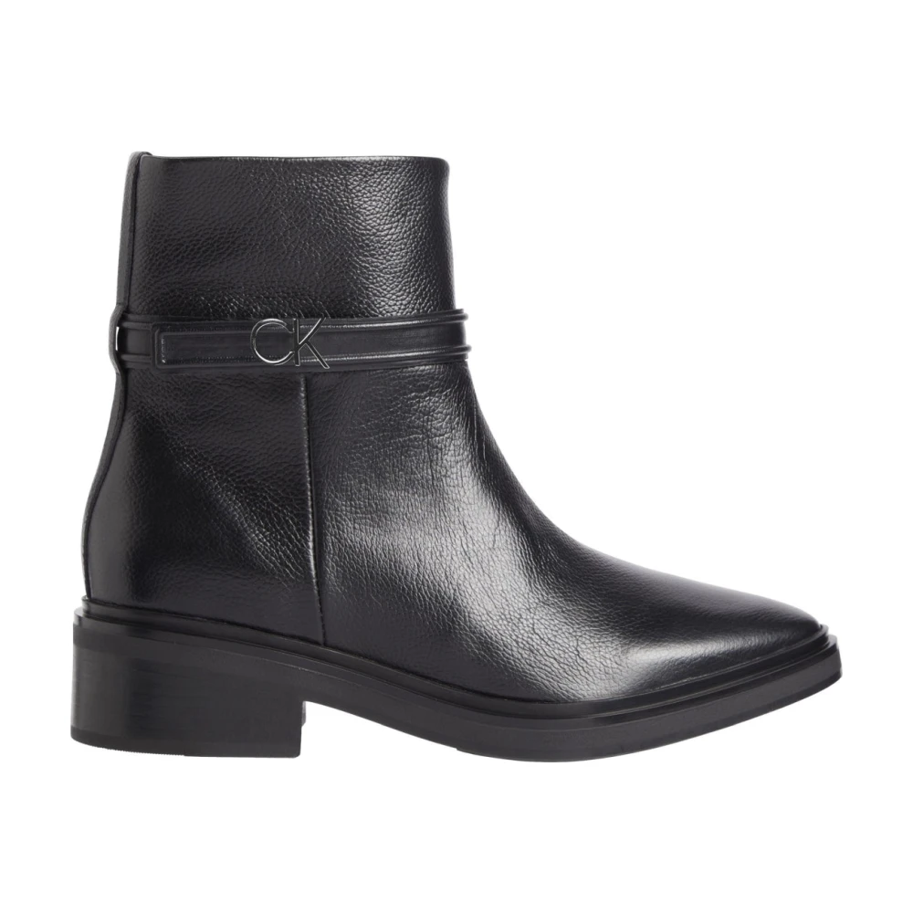 Calvin Klein Women's Black Ankle Boots, 6 Uk, Ankle Boots