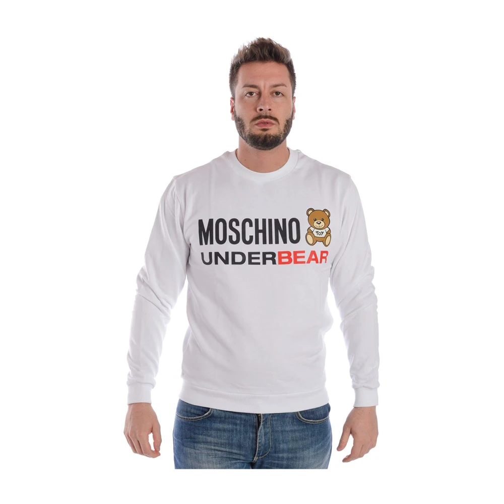 Moschino Men's White Hooded Sweatshirt - Sweatshirts - S - Sweatshirts & Hoodies