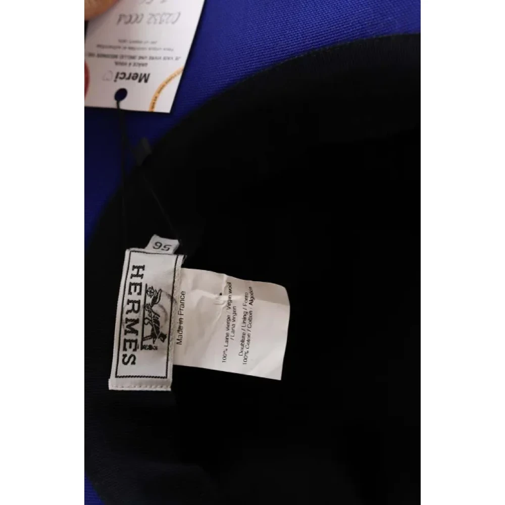 Hermès Vintage Pre-owned Wool hats Blue Dames