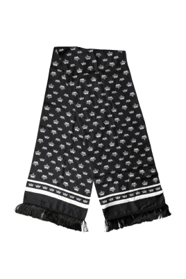 Silk Crown Fringe Neck Wrap Scarf