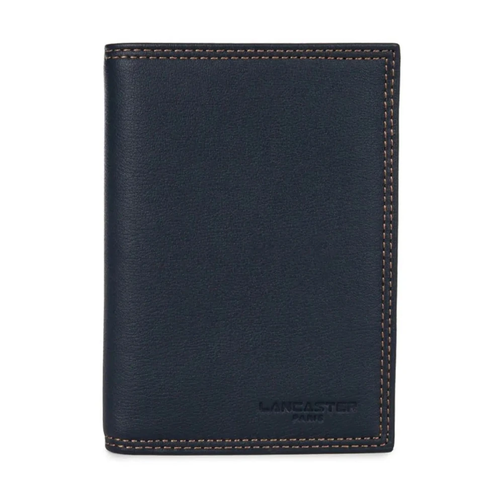 Lancaster Blue Wallets & Cardholders, Male, One Size, Leather Cardholder Rfid Blocking Wallet