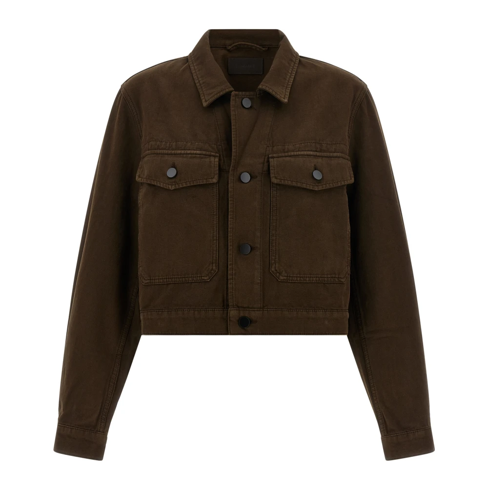Lemaire Brown Denim Jackets, Female, Xs, Twill Cropped Blouson