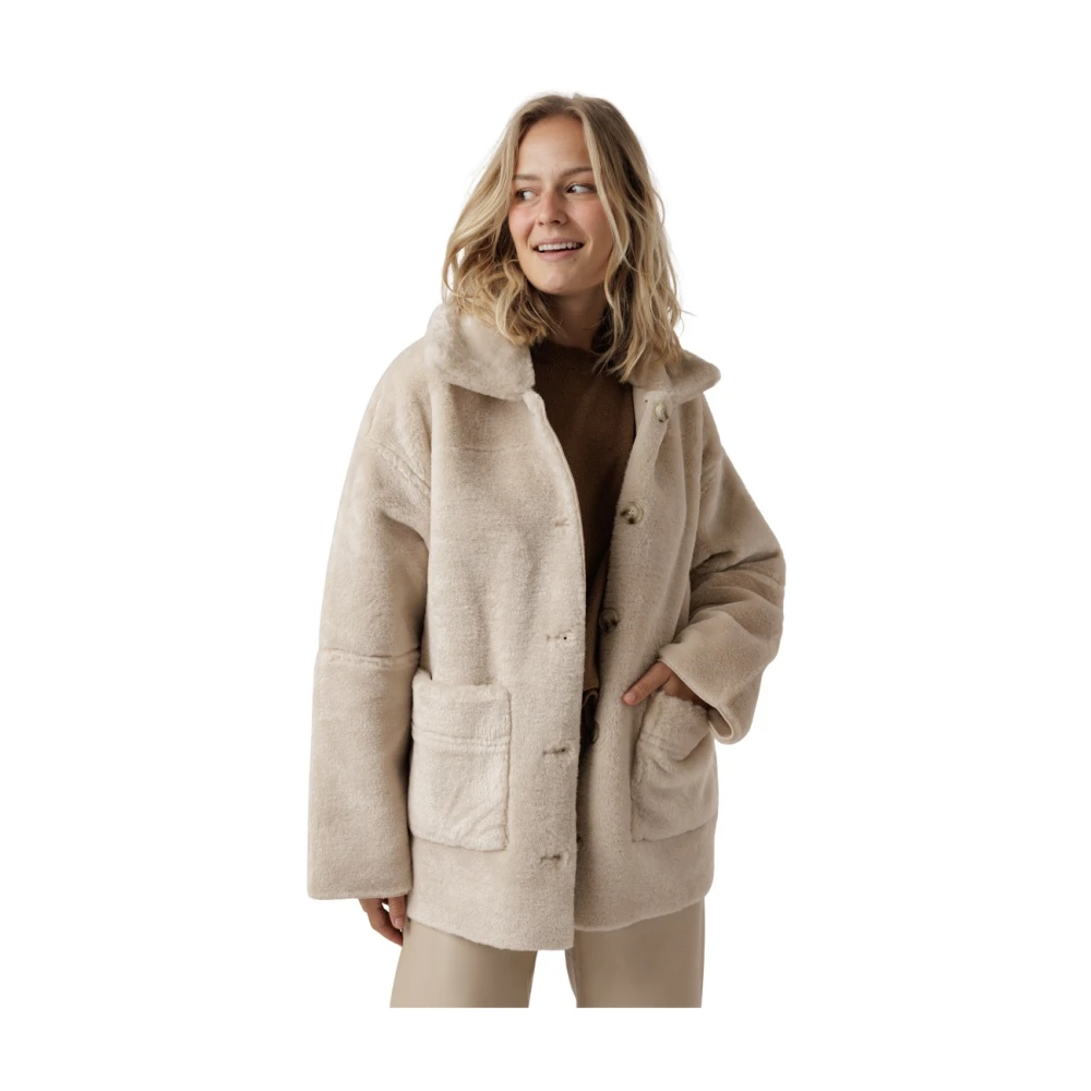 Suncoo Klassieke Beige Jas Beige Dames