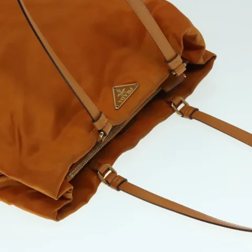 Prada Vintage Pre-owned Nylon totes Orange Dames