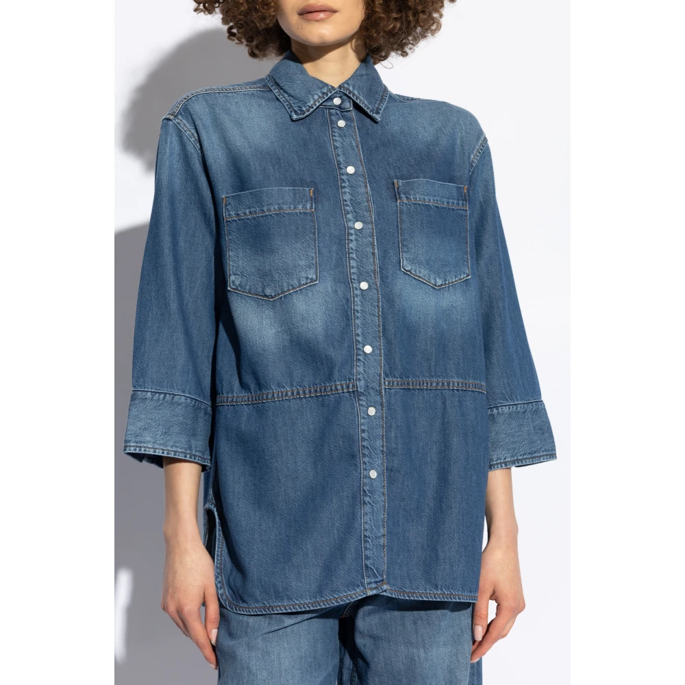 Ganni Denim overhemd Blue Dames