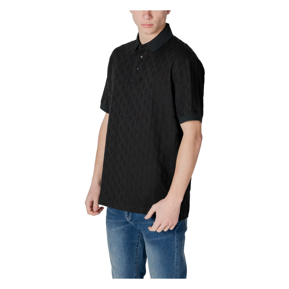 Armani Exchange Katoenen Polo Shirt Black Heren