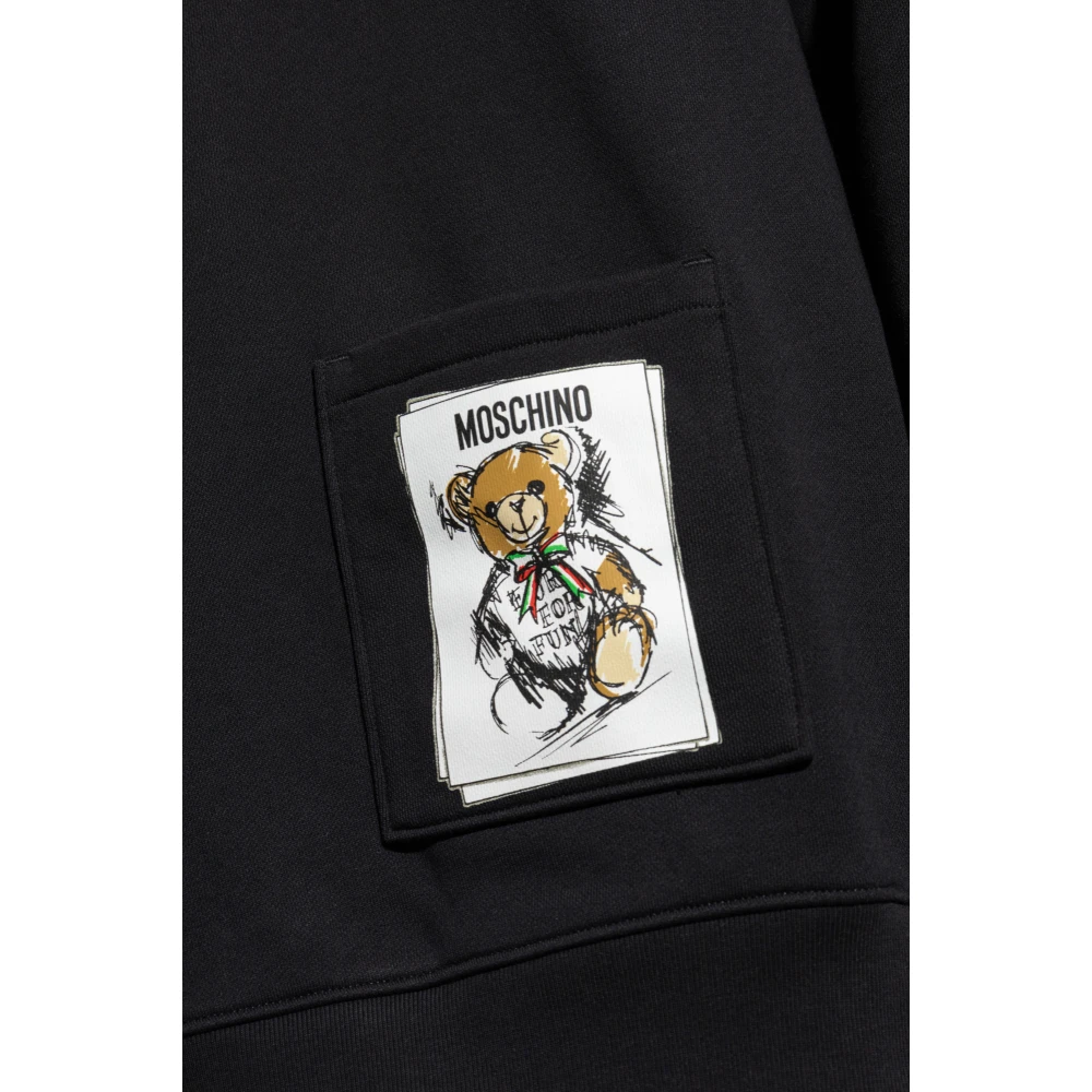 Moschino Gedrukte sweatshirt Black Heren