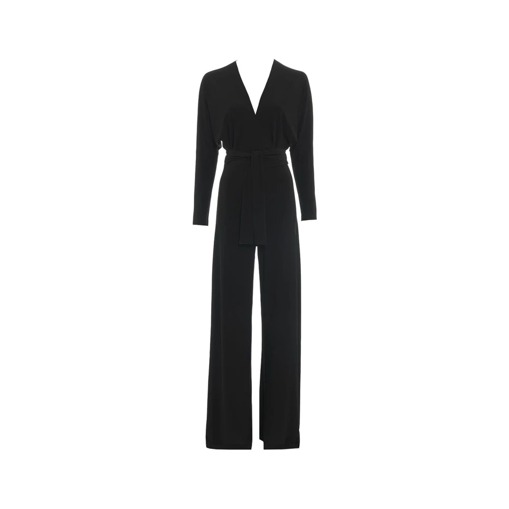 Norma Kamali Zwarte Overall Aw24 Dameskleding Black Dames
