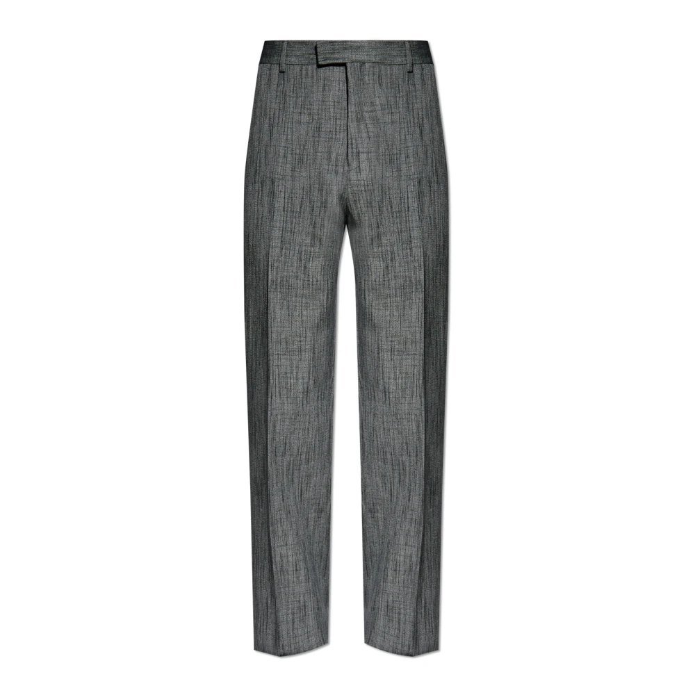 Salvatore Ferragamo Gekreukelde broek Gray Heren