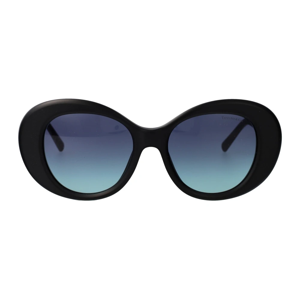 Tiffany Women's Black/Blue Tf4228 84259S Woman Sunglasses Acetate Round Normal Shaded - Image 3