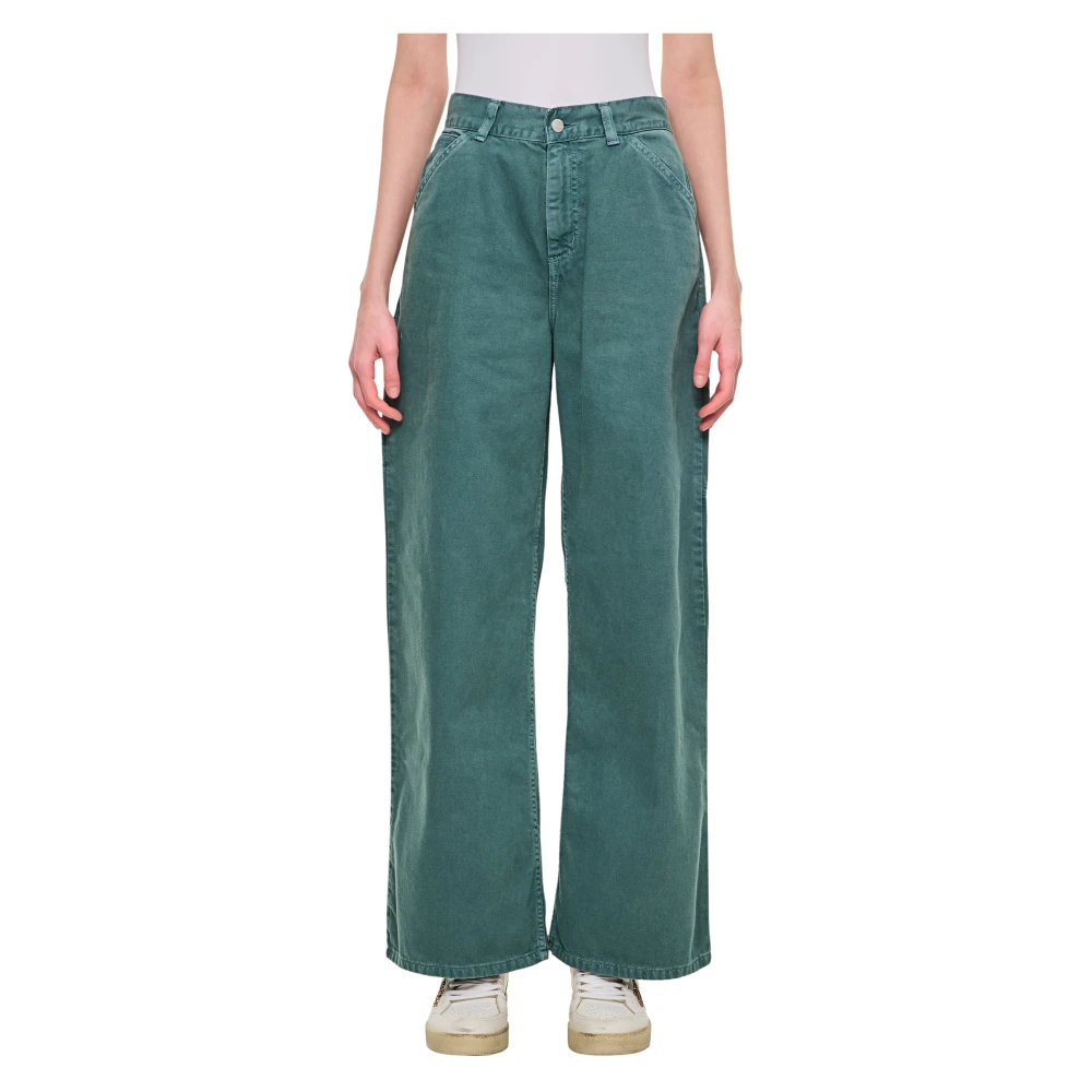 Carhartt Wip Women's Green Jens Pant - Wide Jeans - W27 - Jeans