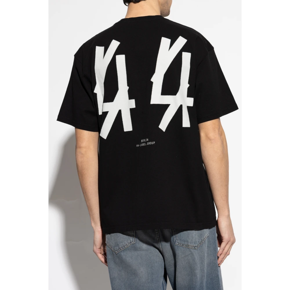 44 Label Group Katoenen T-shirt Black Heren
