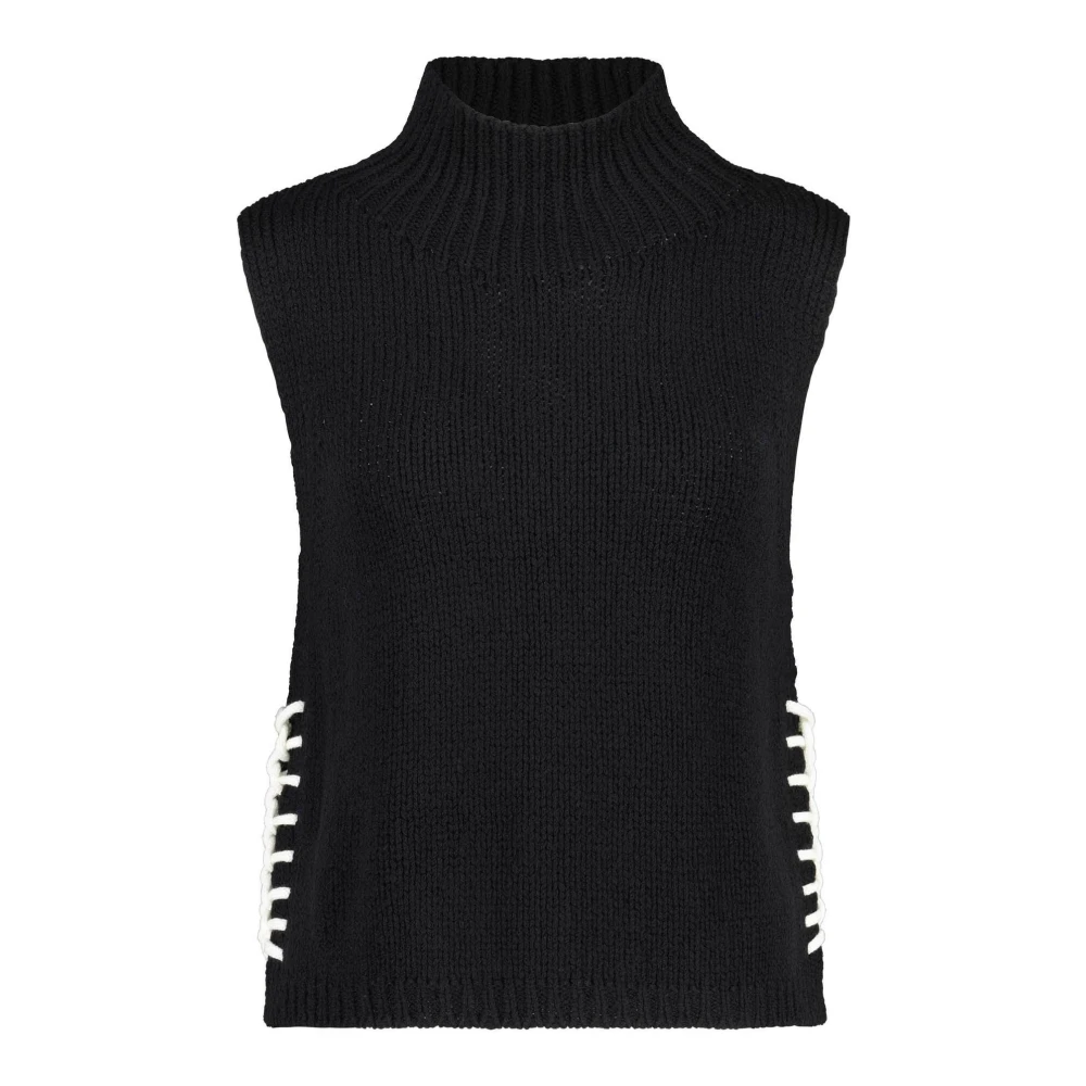 RIANI Stijlvolle sweater vest met opstaande kraag Black Dames