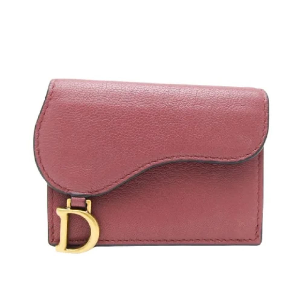 Dior Vintage Pre-owned Leather wallets Pink Dames