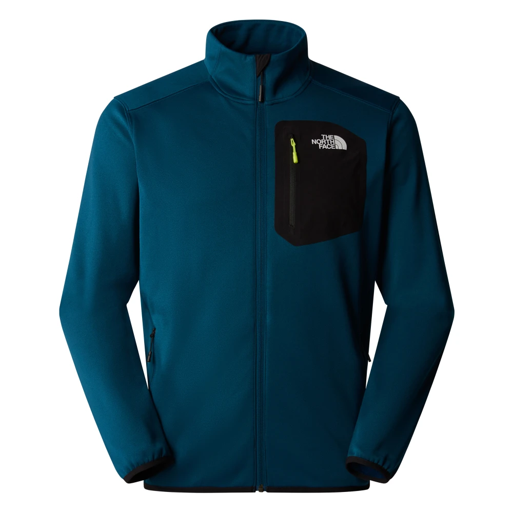 The North Face Midnight Petrol Crest FZ Jacka Blue, Herr