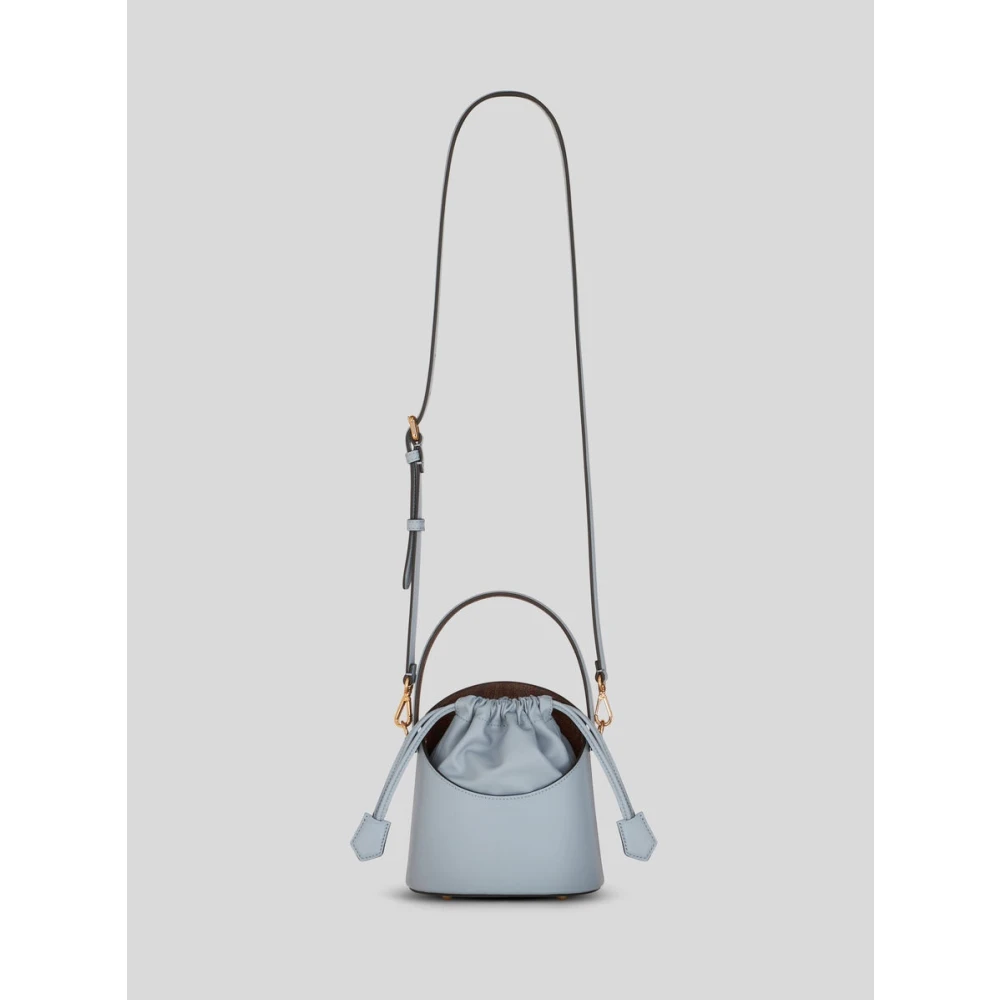 ETRO Heldere Blauwe Kleine Saturno Leren Tas Blue Dames
