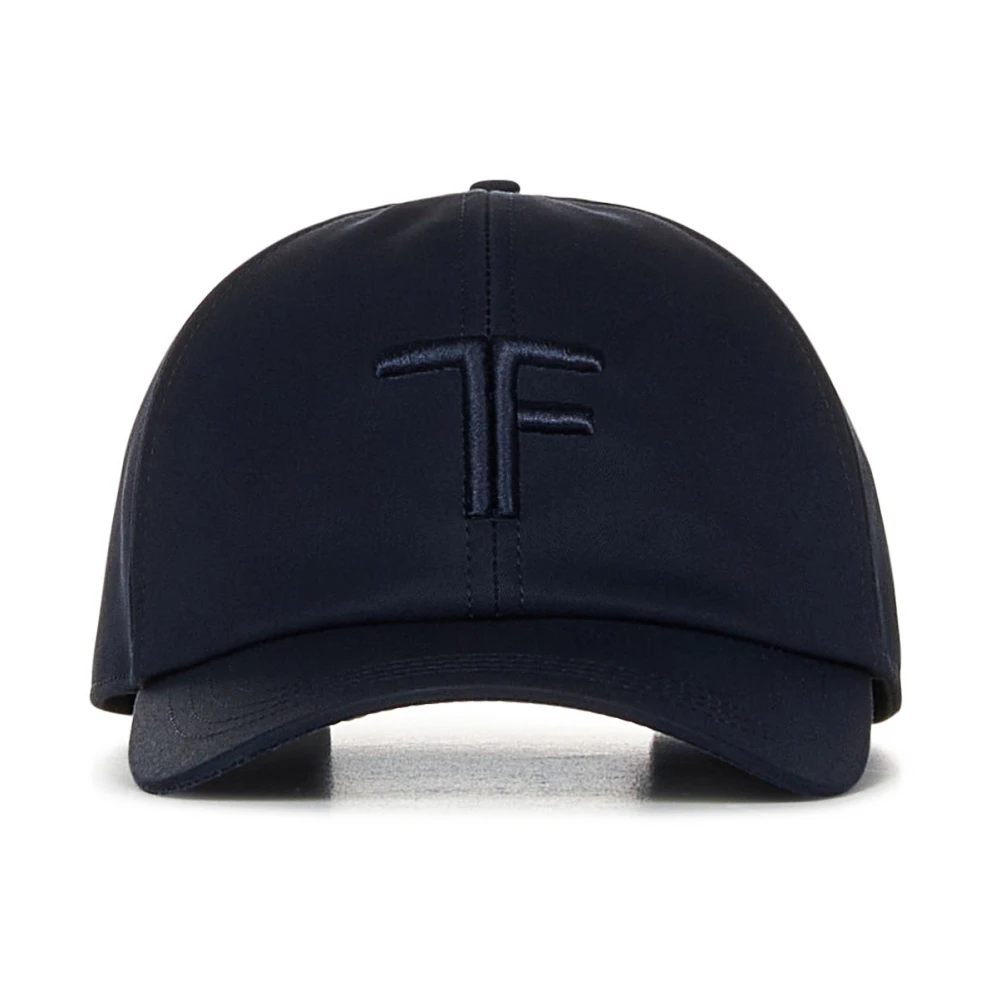 Tom Ford Blauwe Baseballpet met Logo Borduursel Blue Heren